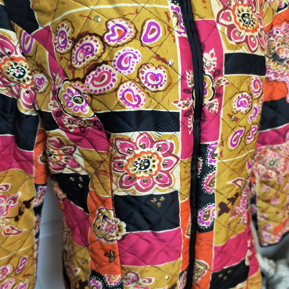 Silkland Lightweight Patchwork Quilted Jacket L 1… - image 4